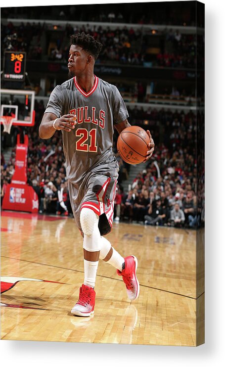 Jimmy Butler Acrylic Print featuring the photograph Jimmy Butler by David Sherman