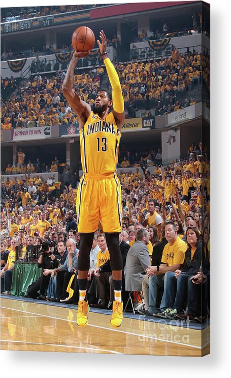 Playoffs Acrylic Print featuring the photograph Paul George by Ron Hoskins