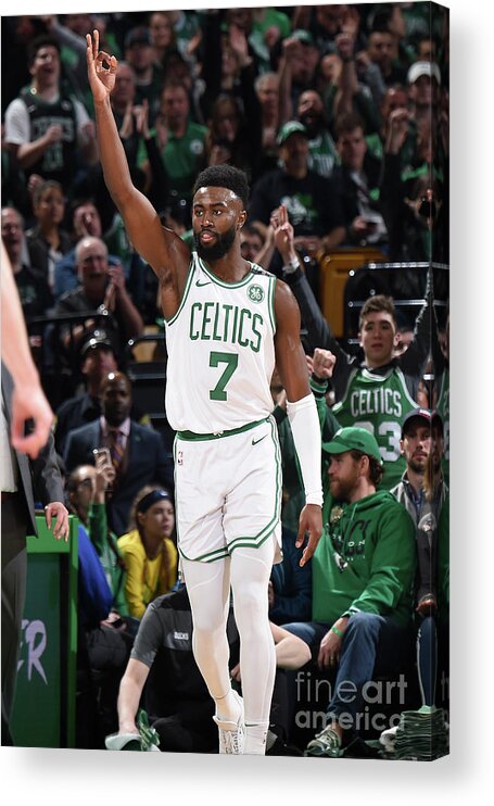 Playoffs Acrylic Print featuring the photograph Jaylen Brown by Brian Babineau