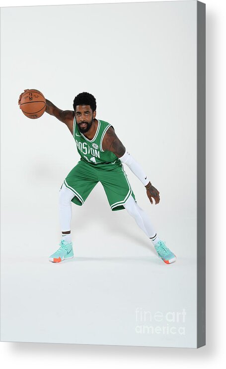 Media Day Acrylic Print featuring the photograph Kyrie Irving by Brian Babineau