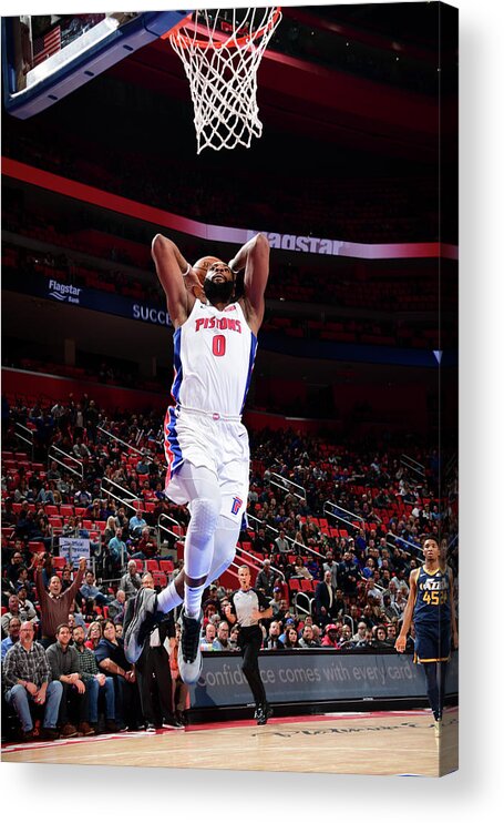 Nba Pro Basketball Acrylic Print featuring the photograph Andre Drummond by Chris Schwegler