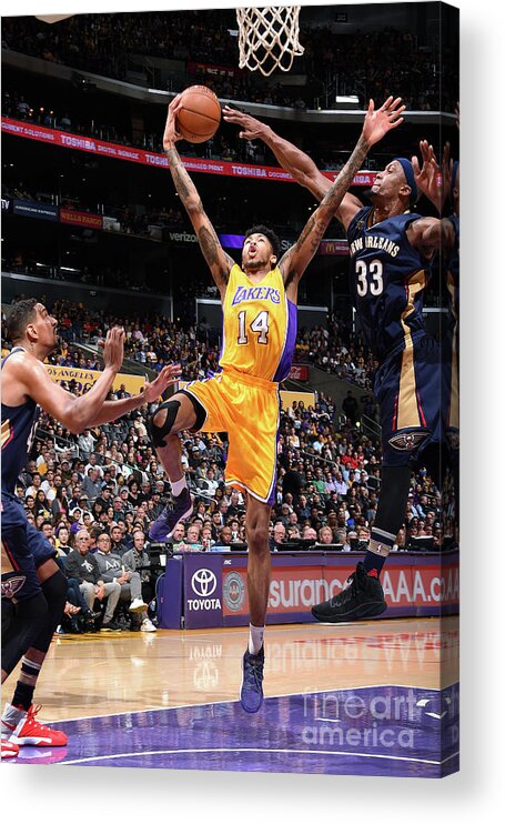 Nba Pro Basketball Acrylic Print featuring the photograph Brandon Ingram by Andrew D. Bernstein