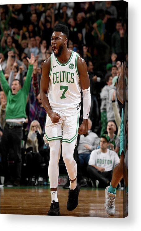 Nba Pro Basketball Acrylic Print featuring the photograph Jaylen Brown by Brian Babineau