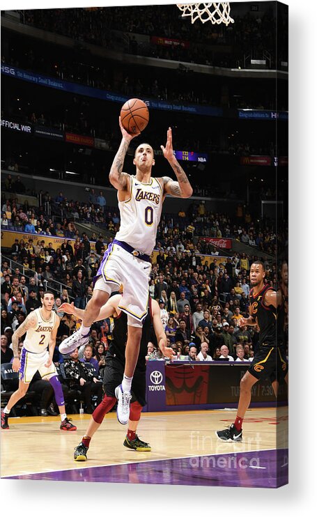 Kyle Kuzma Acrylic Print featuring the photograph Kyle Kuzma #13 by Andrew D. Bernstein