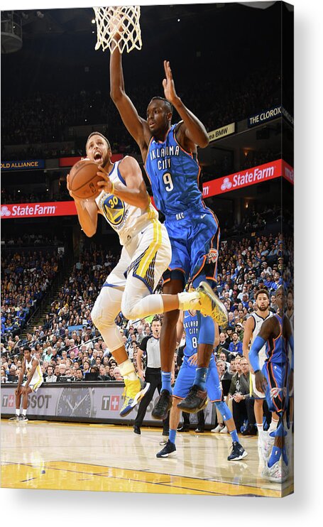 Stephen Curry Acrylic Print featuring the photograph Stephen Curry #13 by Andrew D. Bernstein