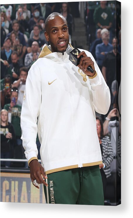Crowd Of People Acrylic Print featuring the photograph Khris Middleton by Gary Dineen