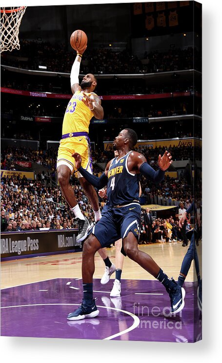 Lebron James Acrylic Print featuring the photograph Lebron James #14 by Andrew D. Bernstein