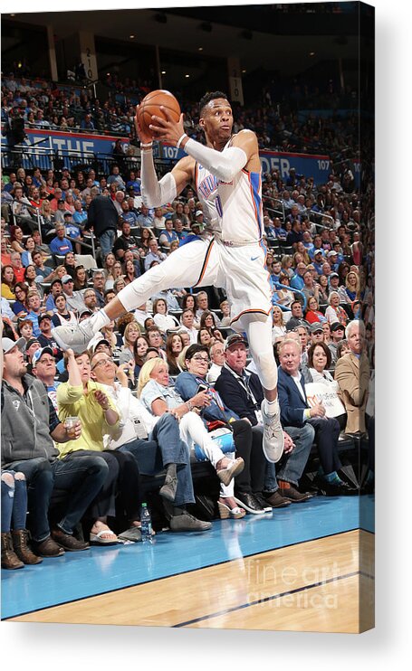 Russell Westbrook Acrylic Print featuring the photograph Russell Westbrook #14 by Layne Murdoch