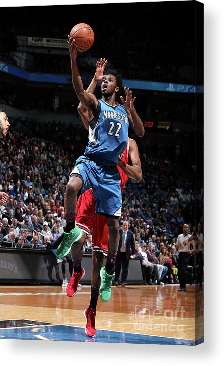 Andrew Wiggins Acrylic Print featuring the photograph Andrew Wiggins #15 by David Sherman