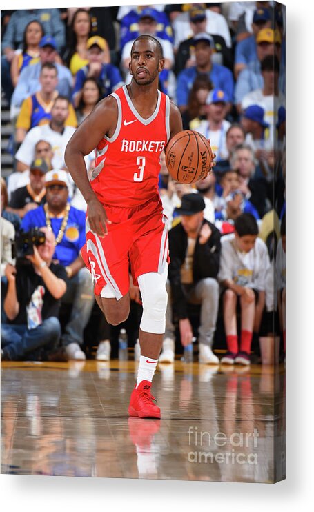 Nba Pro Basketball Acrylic Print featuring the photograph Chris Paul by Andrew D. Bernstein
