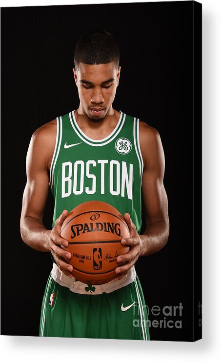 Jayson Tatum Acrylic Print featuring the photograph Jayson Tatum #15 by Brian Babineau