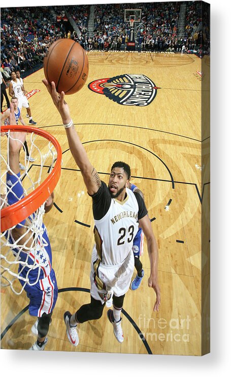 Smoothie King Center Acrylic Print featuring the photograph Anthony Davis by Layne Murdoch