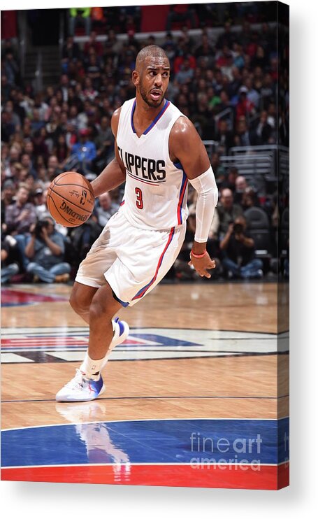 Chris Paul Acrylic Print featuring the photograph Chris Paul #16 by Andrew D. Bernstein