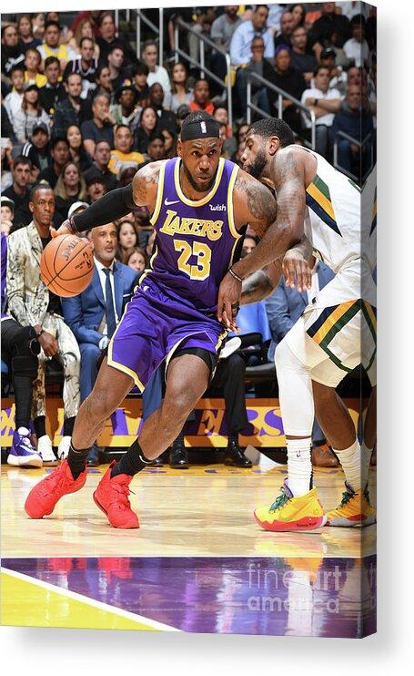 Lebron James Acrylic Print featuring the photograph Lebron James #17 by Andrew D. Bernstein