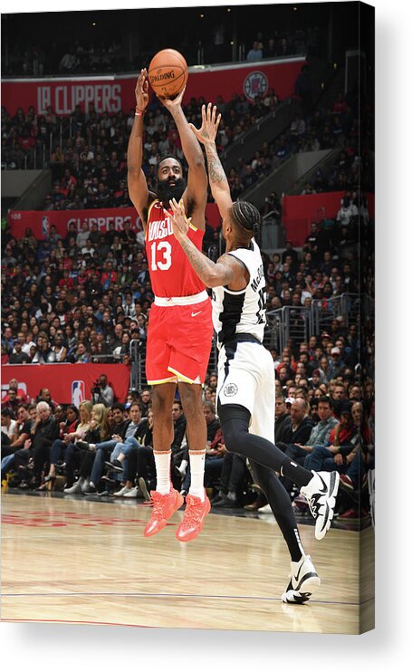 James Harden Acrylic Print featuring the photograph James Harden by Andrew D. Bernstein