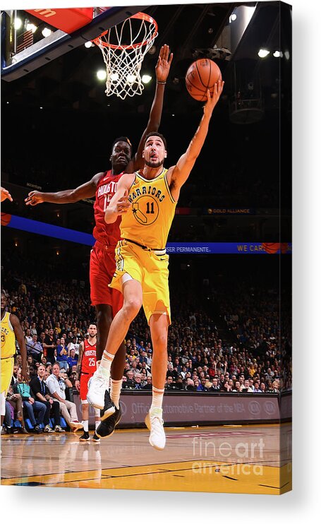 Nba Pro Basketball Acrylic Print featuring the photograph Klay Thompson by Noah Graham