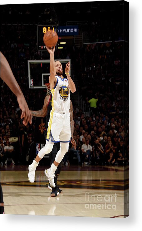 Stephen Curry Acrylic Print featuring the photograph Stephen Curry by Andrew D. Bernstein