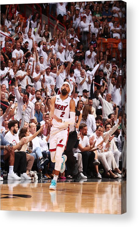 Playoffs Acrylic Print featuring the photograph 2023 NBA Playoffs - Boston Celtics v Miami Heat by Issac Baldizon