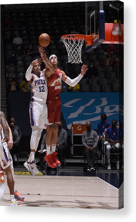 Nba Pro Basketball Acrylic Print featuring the photograph Aaron Gordon by Garrett Ellwood