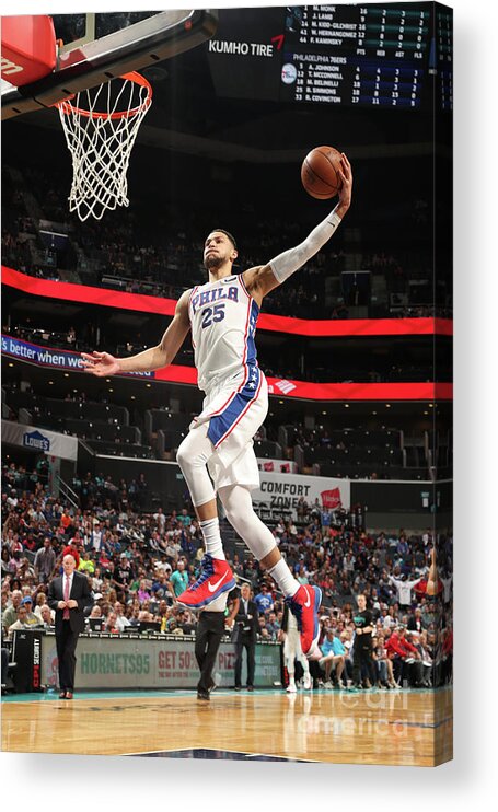 Nba Pro Basketball Acrylic Print featuring the photograph Ben Simmons by Kent Smith