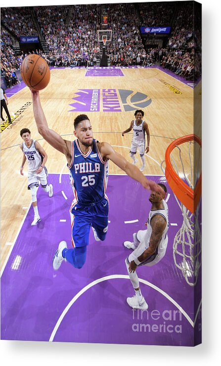 Nba Pro Basketball Acrylic Print featuring the photograph Ben Simmons by Rocky Widner