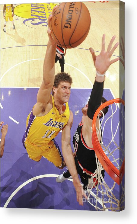 Brook Lopez Acrylic Print featuring the photograph Brook Lopez by Andrew D. Bernstein