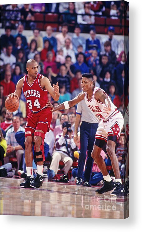 Nba Pro Basketball Acrylic Print featuring the photograph Charles Barkley #2 by Nathaniel S. Butler