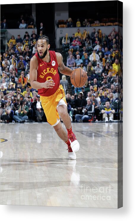 Nba Pro Basketball Acrylic Print featuring the photograph Cory Joseph by Ron Hoskins