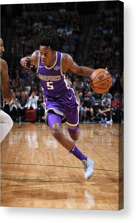 De'aaron Fox Acrylic Print featuring the photograph De'aaron Fox #2 by Garrett Ellwood