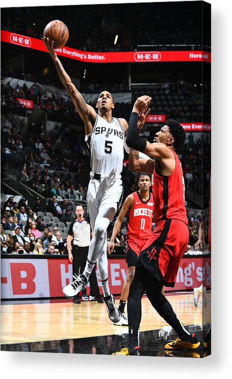 Dejounte Murray Acrylic Print featuring the photograph Dejounte Murray by Michael Gonzales