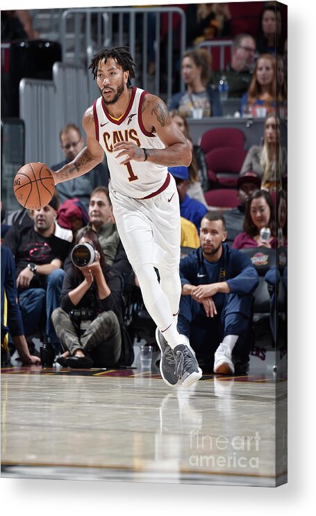 Derrick Rose Acrylic Print featuring the photograph Derrick Rose #2 by David Liam Kyle