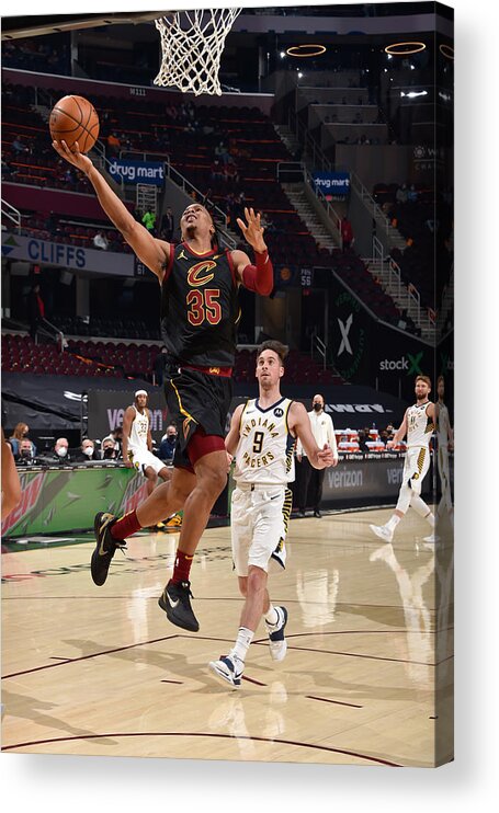 Isaac Okoro Acrylic Print featuring the photograph Indiana Pacers v Cleveland Cavaliers #2 by David Liam Kyle