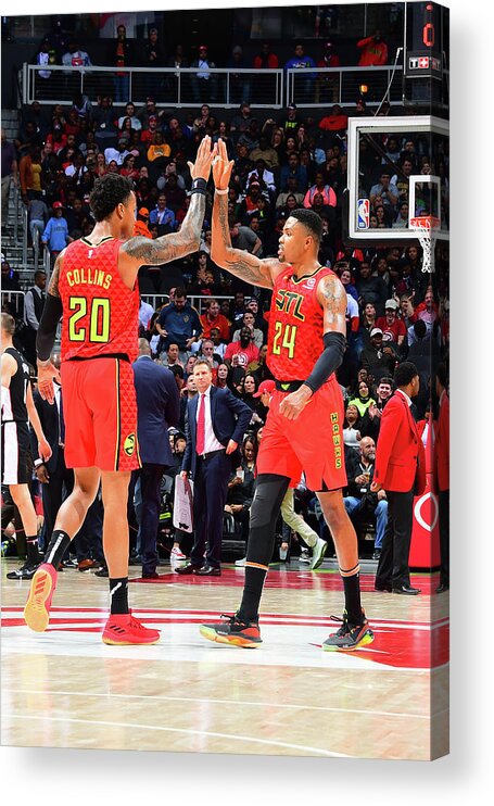 Atlanta Acrylic Print featuring the photograph Kent Bazemore and John Collins by Scott Cunningham