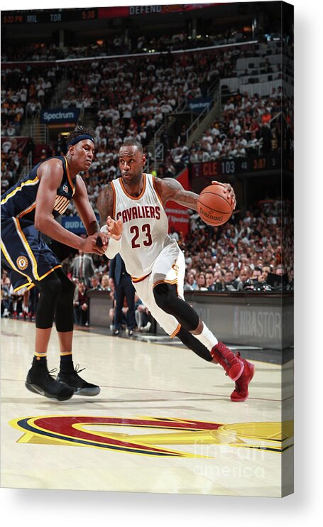 Lebron James Acrylic Print featuring the photograph Lebron James #2 by Jeff Haynes