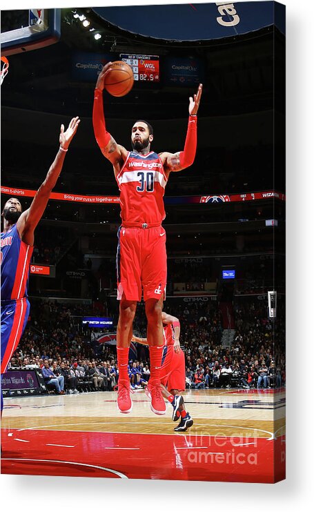Nba Pro Basketball Acrylic Print featuring the photograph Mike Scott by Ned Dishman