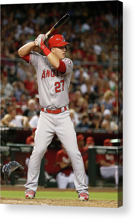People Acrylic Print featuring the photograph Mike Trout by Christian Petersen