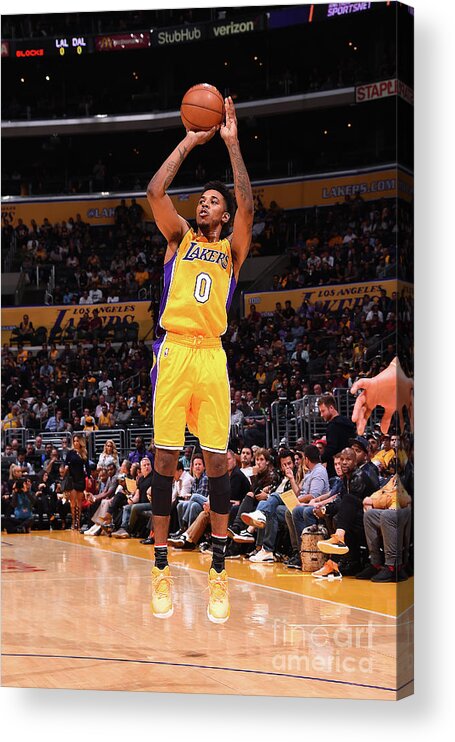 Nick Young Acrylic Print featuring the photograph Nick Young #2 by Andrew D. Bernstein