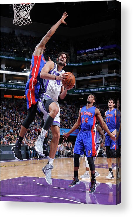 Nba Pro Basketball Acrylic Print featuring the photograph Omri Casspi by Rocky Widner