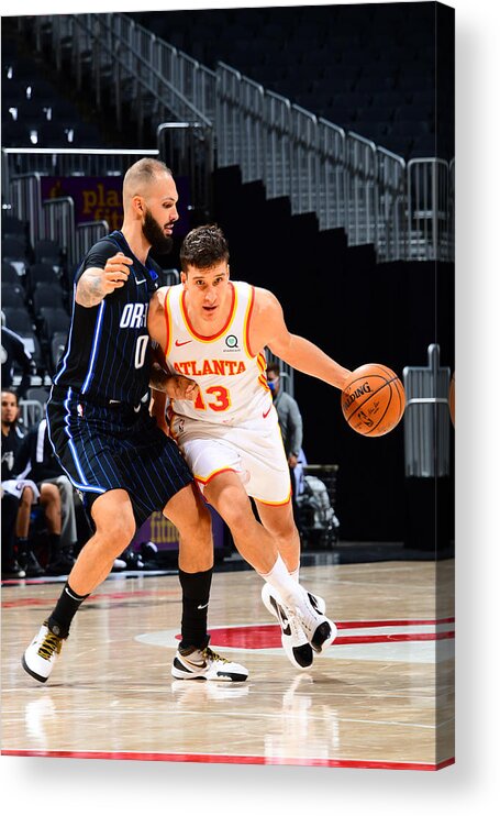 Bogdan Bogdanovic Acrylic Print featuring the photograph Orlando Magic v Atlanta Hawks #2 by Scott Cunningham