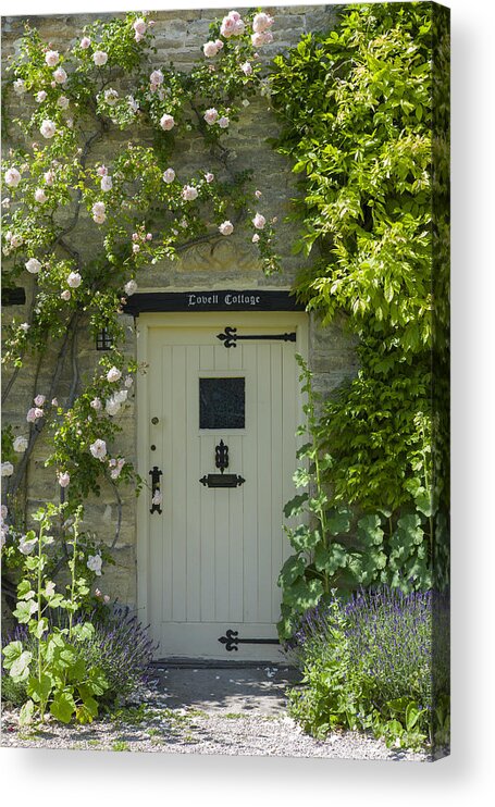 Tranquility Acrylic Print featuring the photograph Quaint Cottage in The Cotswolds, UK by Tim Graham