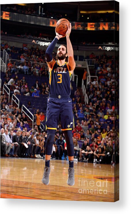 Nba Pro Basketball Acrylic Print featuring the photograph Ricky Rubio by Barry Gossage