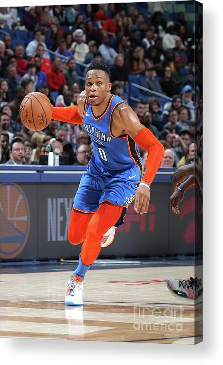 Smoothie King Center Acrylic Print featuring the photograph Russell Westbrook by Layne Murdoch Jr.