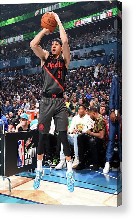 Nba Pro Basketball Acrylic Print featuring the photograph Seth Curry by Andrew D. Bernstein
