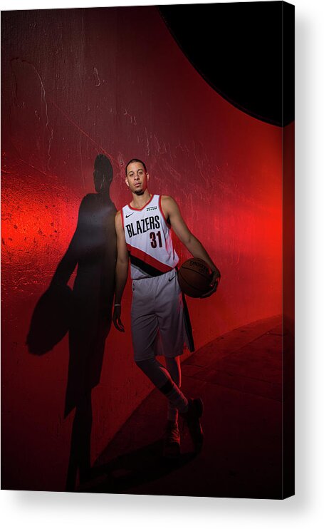 Media Day Acrylic Print featuring the photograph Seth Curry by Sam Forencich