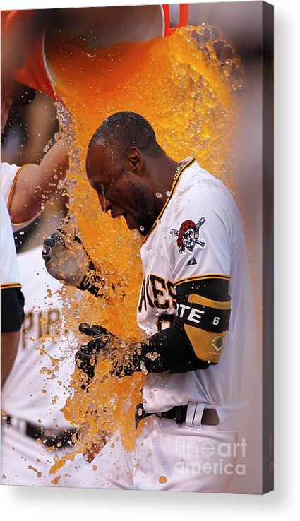 Three Quarter Length Acrylic Print featuring the photograph Starling Marte by Justin K. Aller