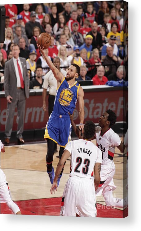 Playoffs Acrylic Print featuring the photograph Stephen Curry by Cameron Browne