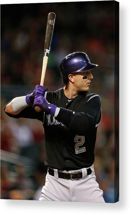 Three Quarter Length Acrylic Print featuring the photograph Troy Tulowitzki by Christian Petersen
