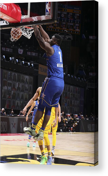 Zion Williamson Acrylic Print featuring the photograph Zion Williamson #2 by Nathaniel S. Butler