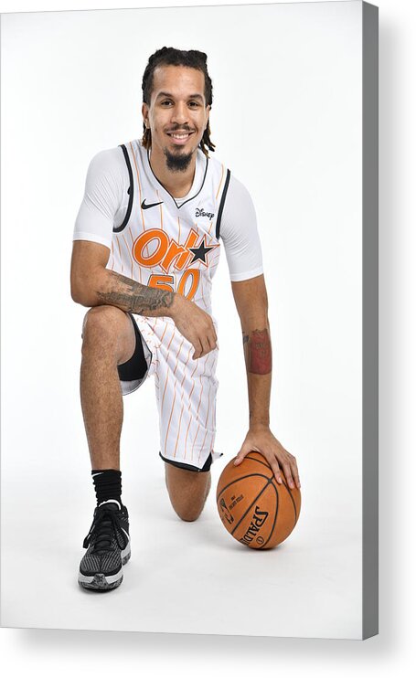 Cole Anthony Acrylic Print featuring the photograph 2020-2021 Orlando Magic Content Day by Fernando Medina