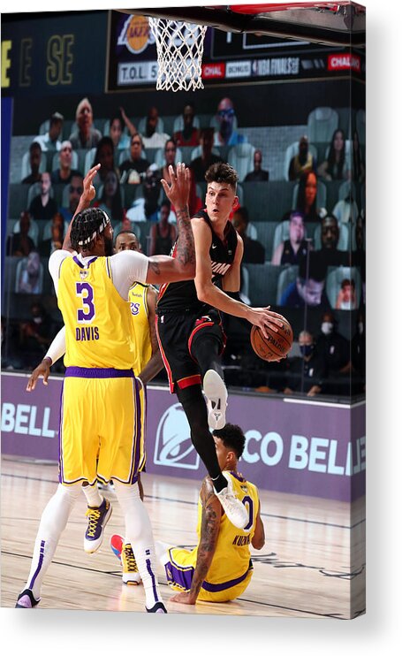 Tyler Herro Acrylic Print featuring the photograph 2020 NBA Finals - Miami Heat v Los Angeles Lakers by Nathaniel S. Butler